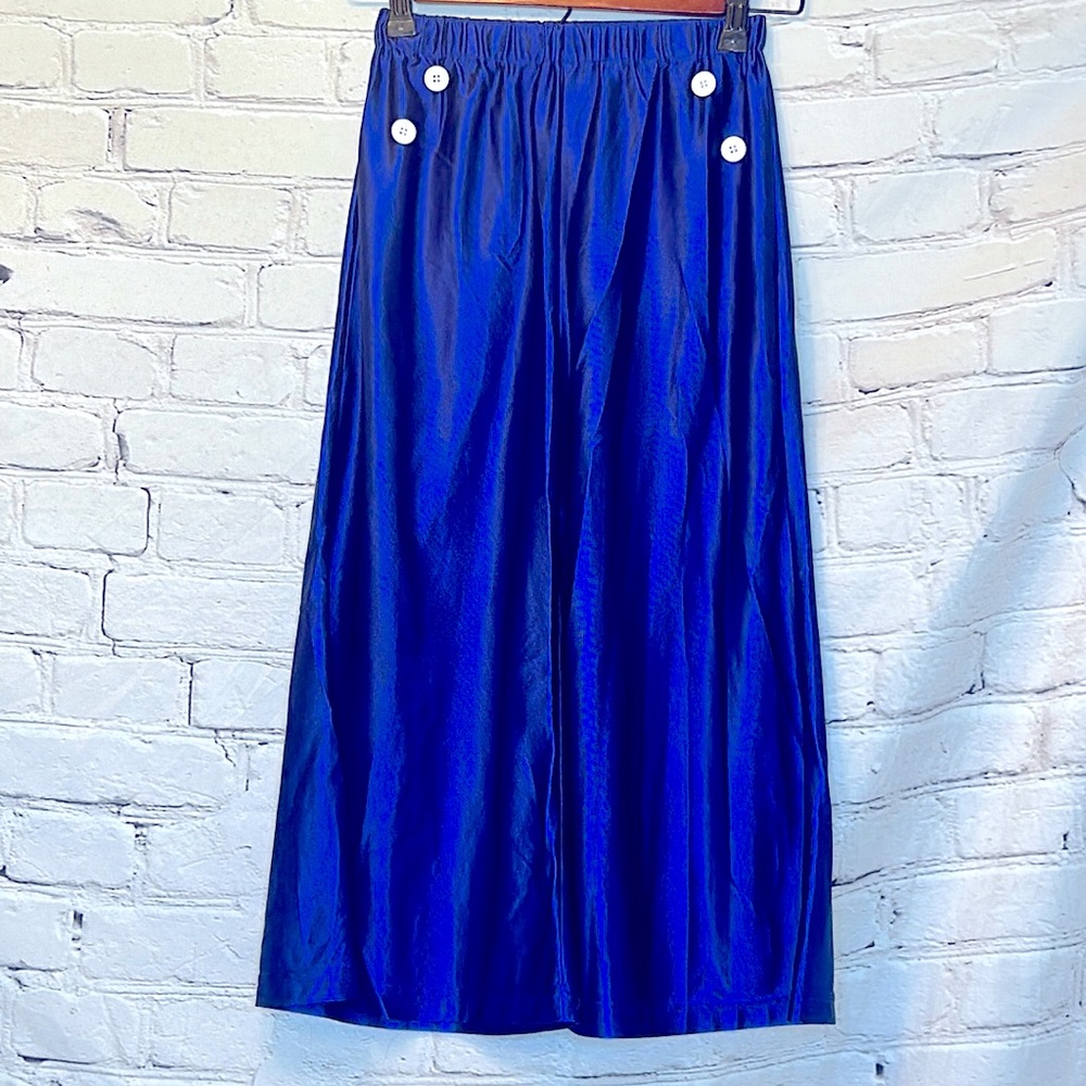 American Girl Blue White Sailor Costume Wide Leg Elastic Waist Pants Size Small